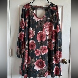 Peach Love Floral Dress